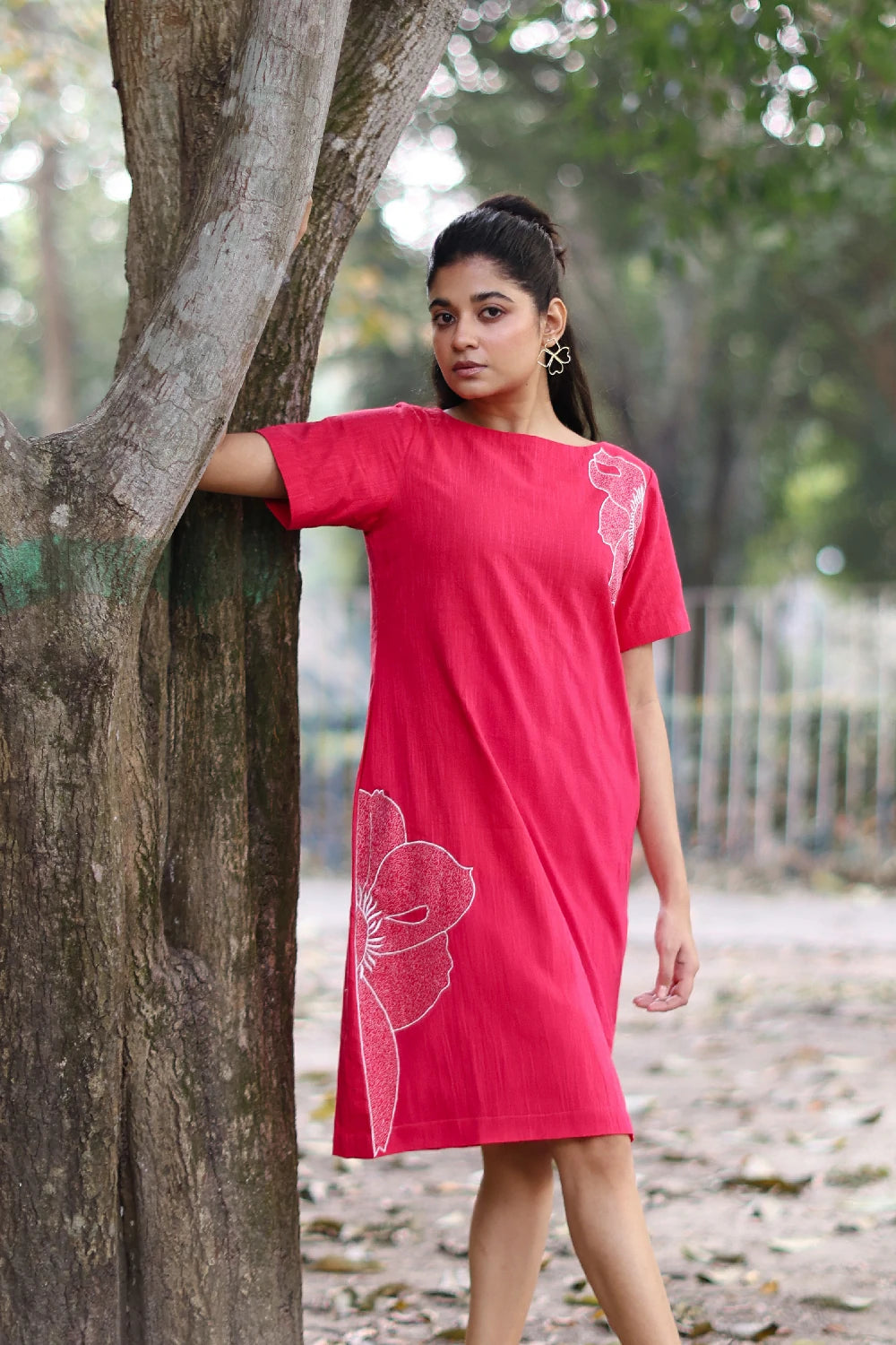 Blush Pink Cotton Dress