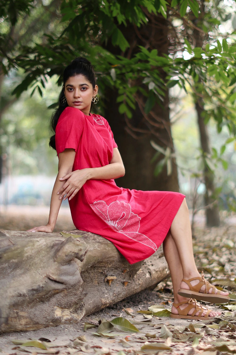 Blush Pink Cotton Dress