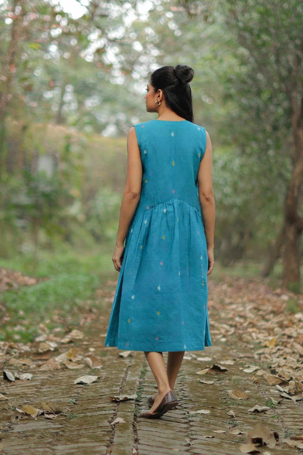 Fern Green Jamdani Dress