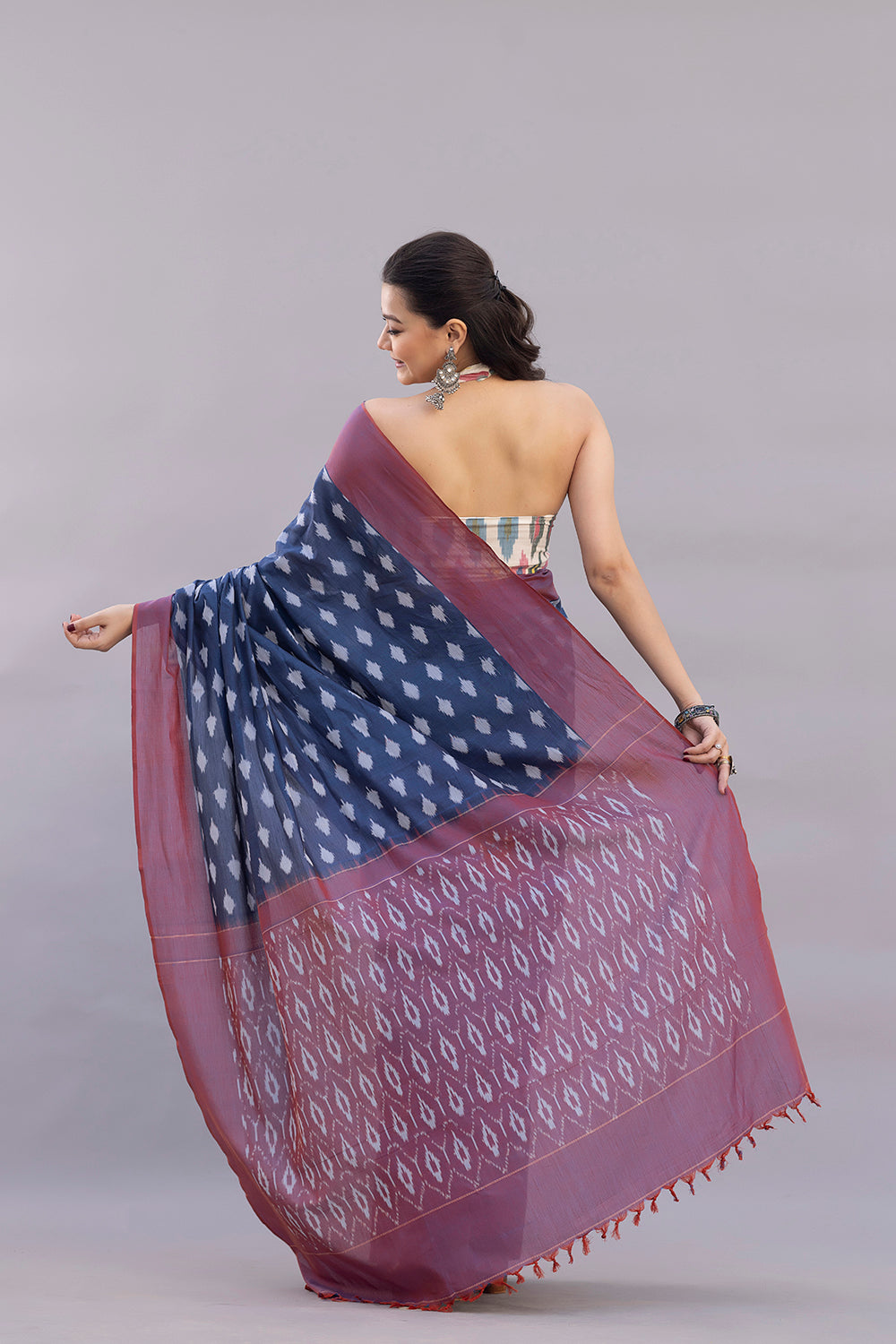 Beige Multicolor Ikat Blouse