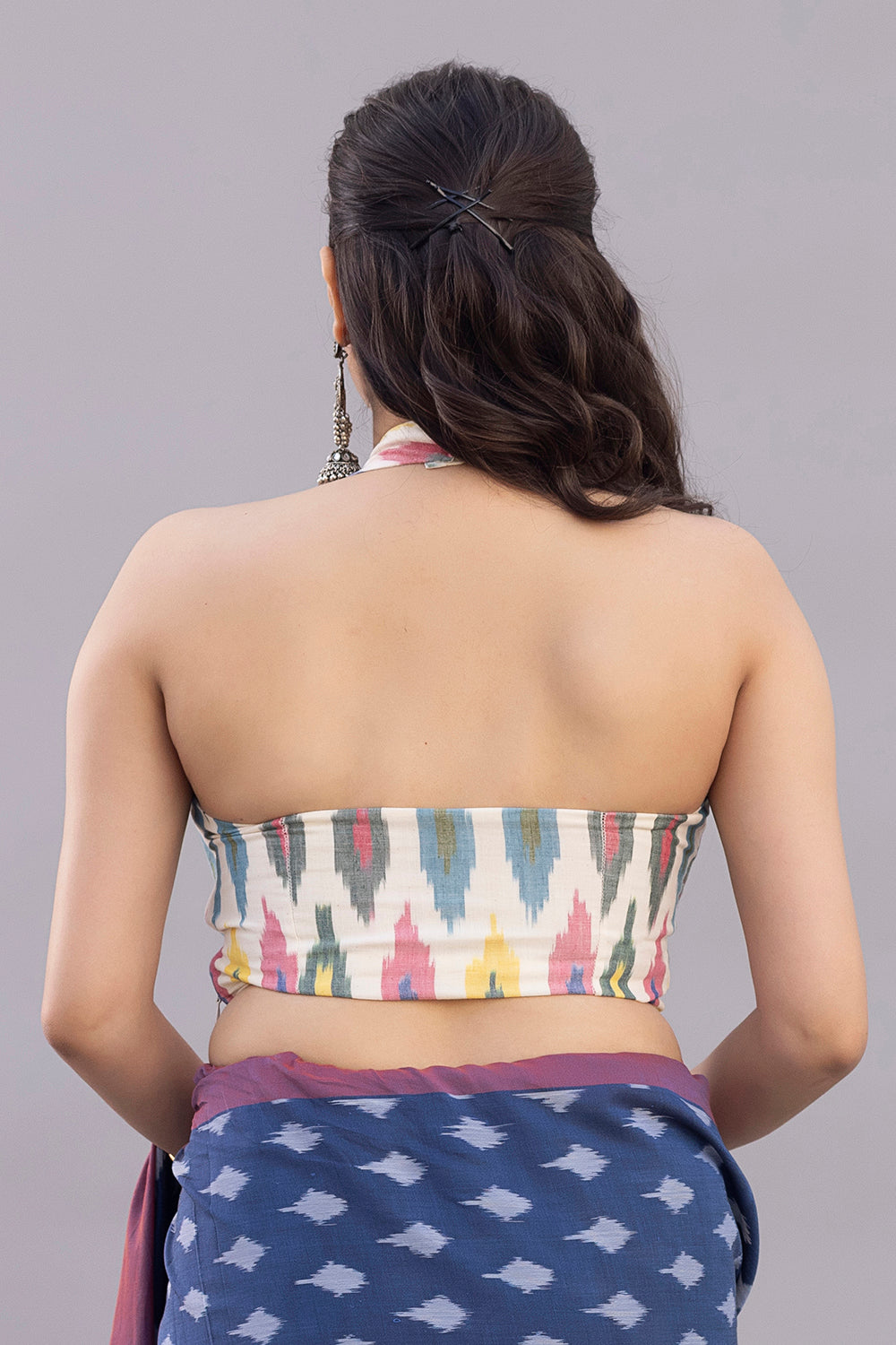 Beige Multicolor Ikat Blouse