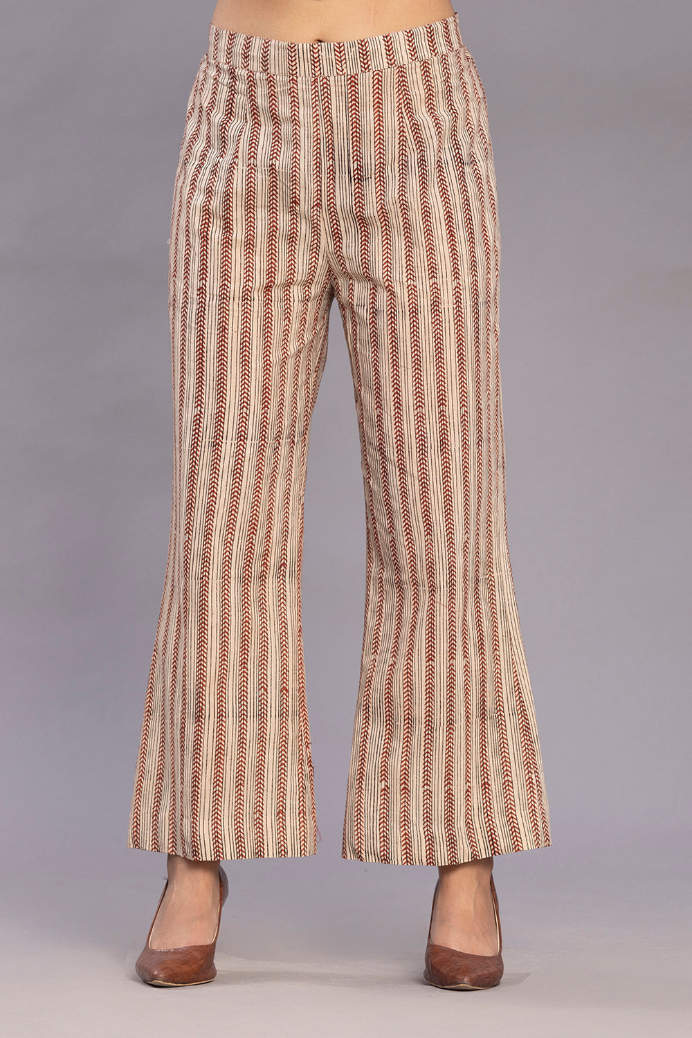 Maroon Hand Block Print Kurta Set With Dupatta