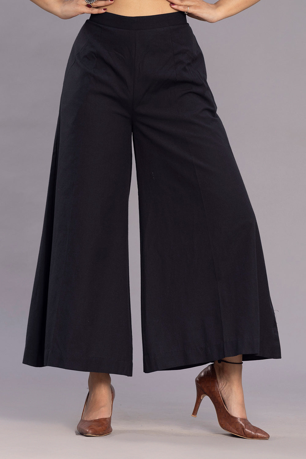 Grey and Black Abstract Print A-Line Co-ord set