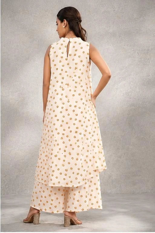 Cream Pure Cotton Sippy Co-ord Set-Sutra Art of Clothing