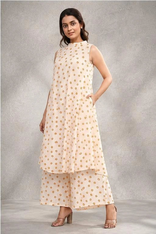 Cream Pure Cotton Sippy Co-ord Set-Sutra Art of Clothing