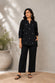 Black South Cotton Woven Co-ord Set