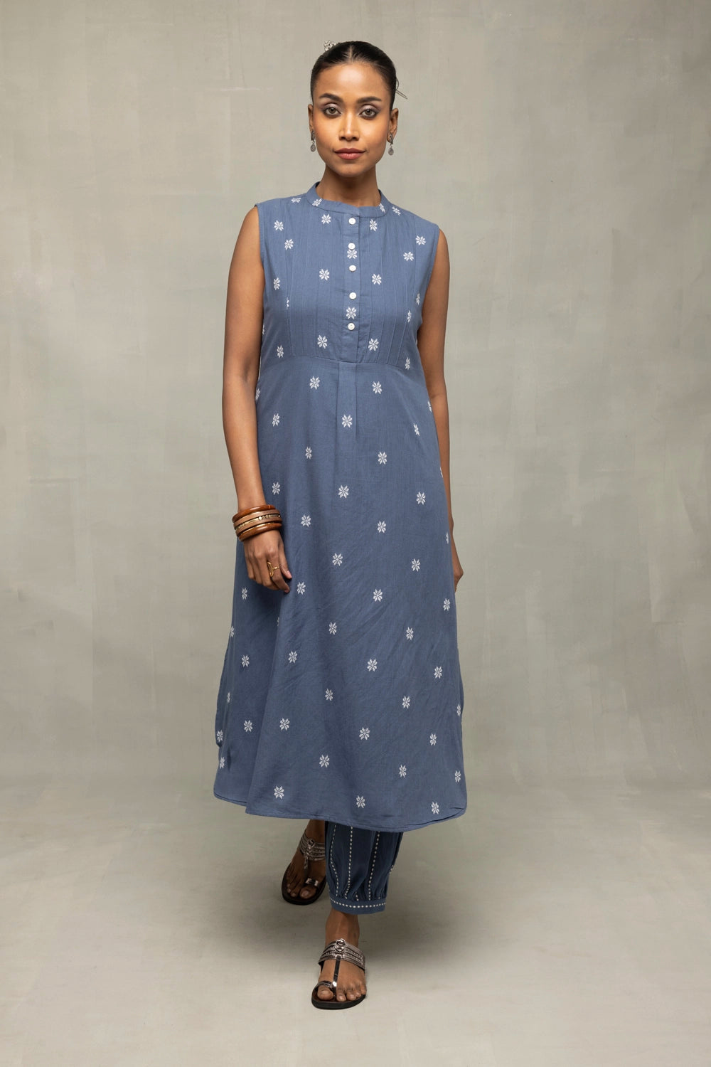 Blue Gulnaar Woven Co-ord Set