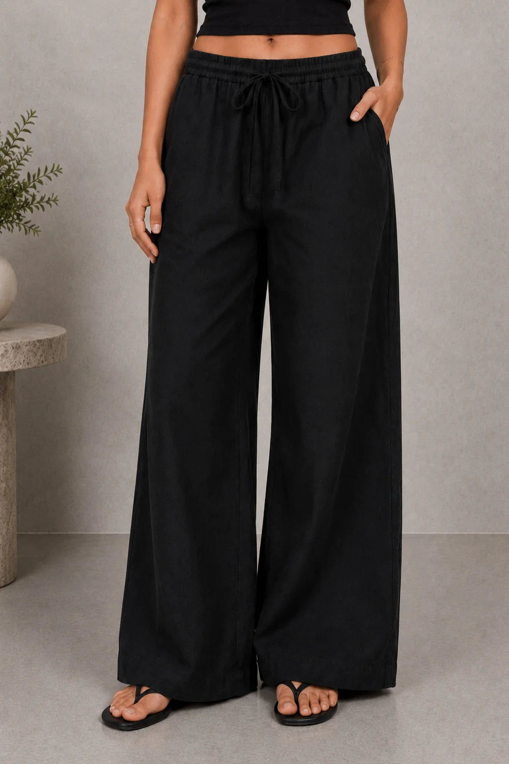 Breathable Black Khadi Cotton Co-Ord Set for Daily Wear