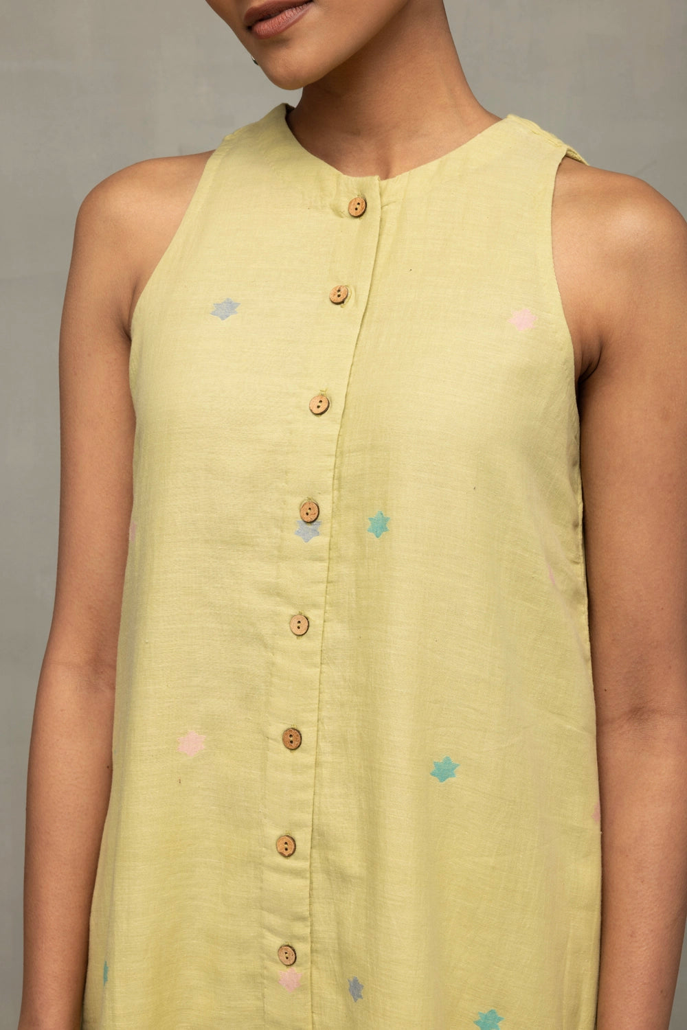 Elegant Mint Green A-Line Jamdani Co-ord Set for Festive and Ethnic Wear