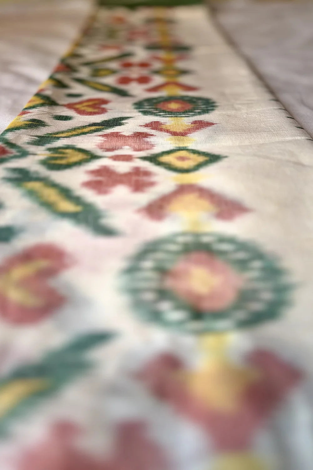 Elegant Multi Colour Green Handloom Ikkat Dupatta for Festive Wear