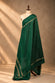 Bottle Green Kanjivaram Pure Silk Zari Checks Dupatta-Sutra Art of Clothing