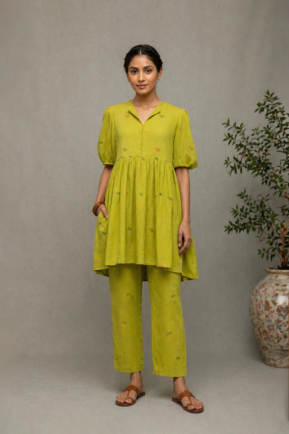 Lime Green Tunic Co-ord Set