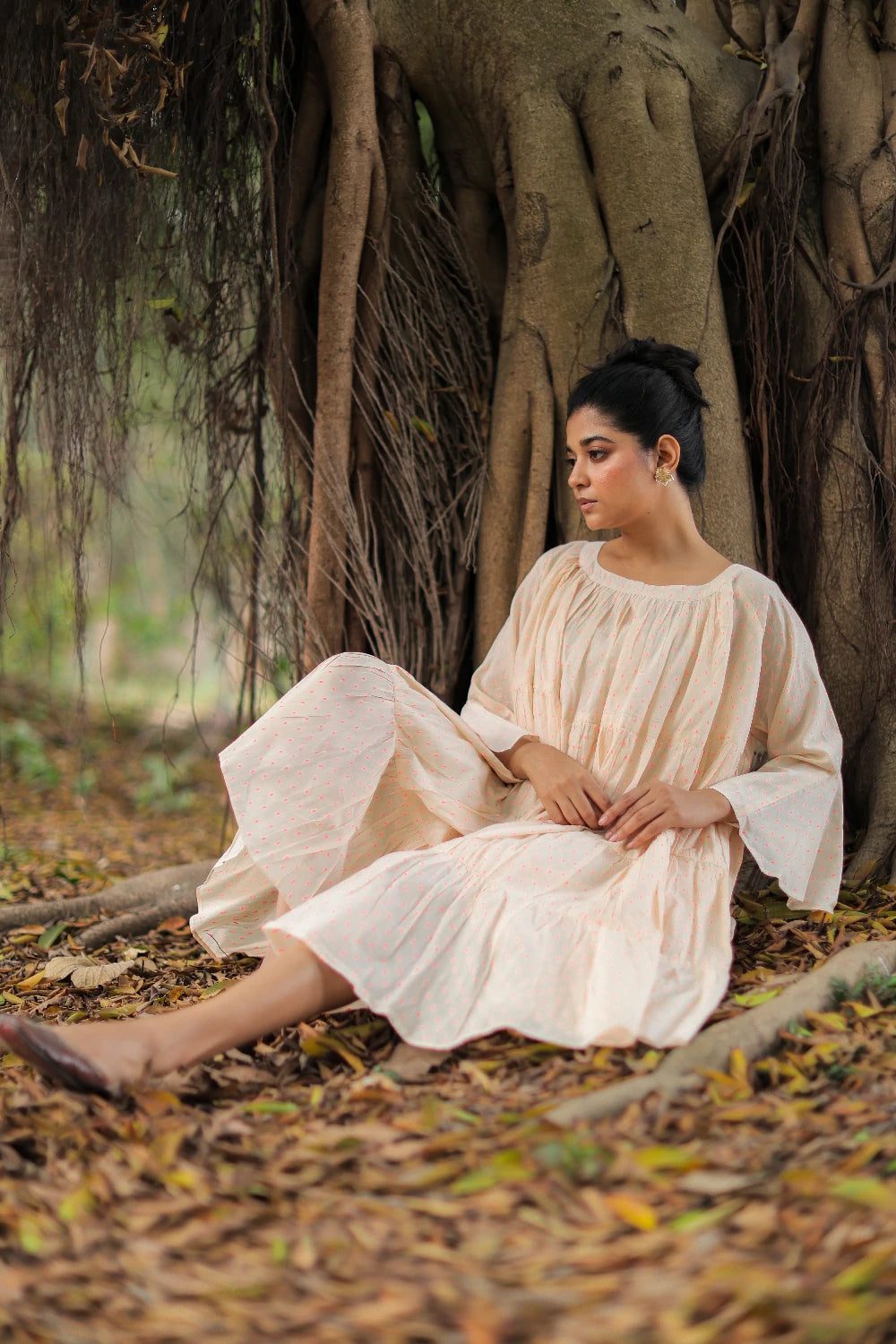 Premium Dew Cotton Flared Dress for Wedding and Festive Wear