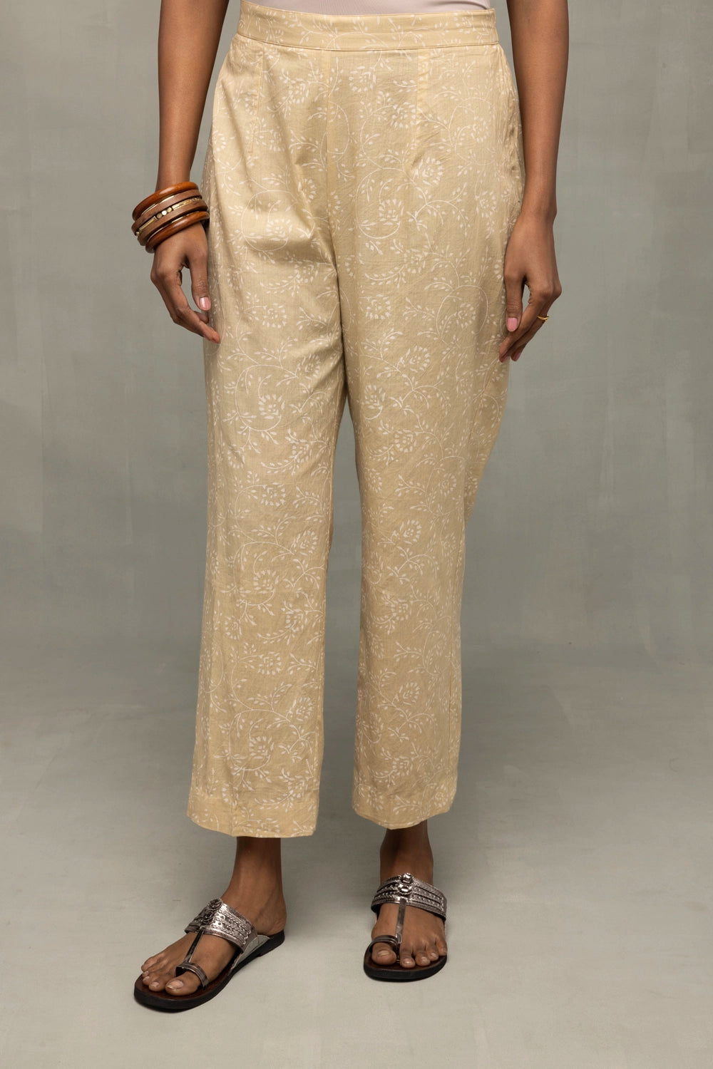 remium Gold Hand Block Print Angrakha Style Kurta Set for Wedding Wear