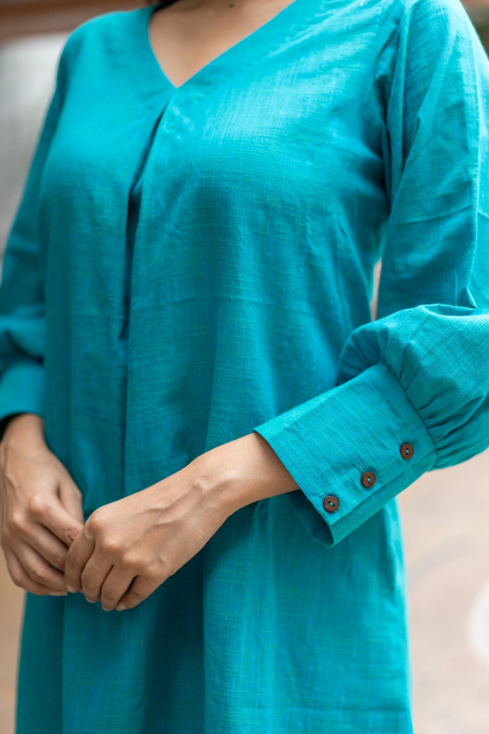 Premium Teal Green Pure Cotton Co-ord Set for Office Wear