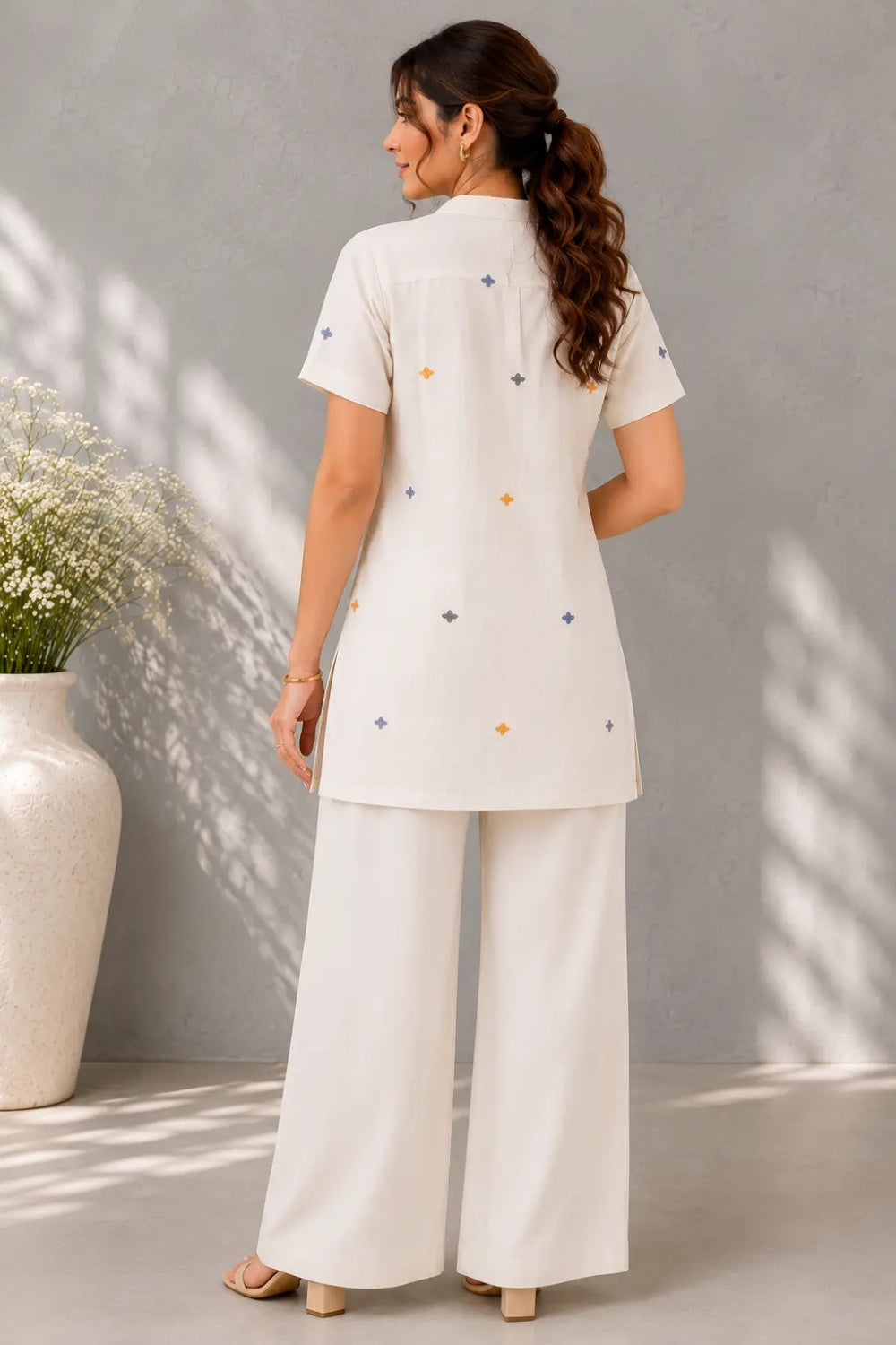 Ivory Handloom Jamdani Top