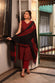 Maroon Pure South Cotton Zari Kurta Set With Dupatta