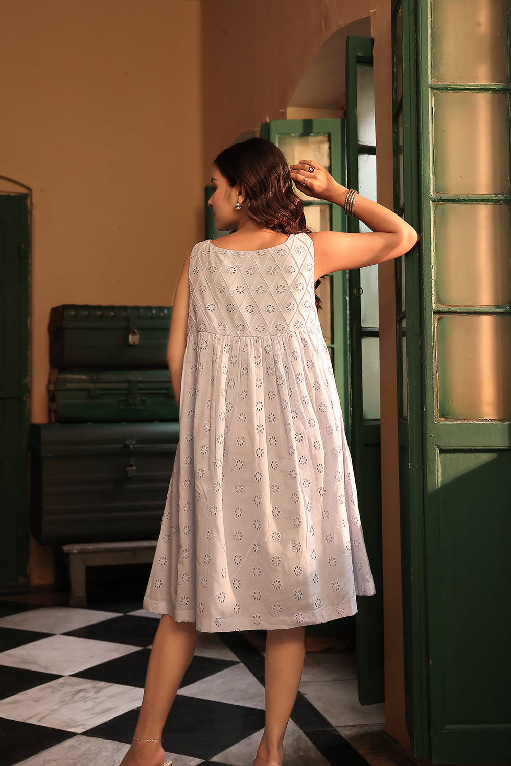 Breezy Blue Cotton Dress