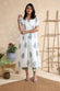 White Pure Cotton Green Block Print Kurta Set